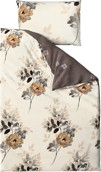 Lenjerie de pat reversibila DUO SENSE CARMELIA cu modele + husa pentru perna 40x50 cm GRATUIT Dimensiune lenjerie de pat: 70 x 90 cm | 140 x 200 cm