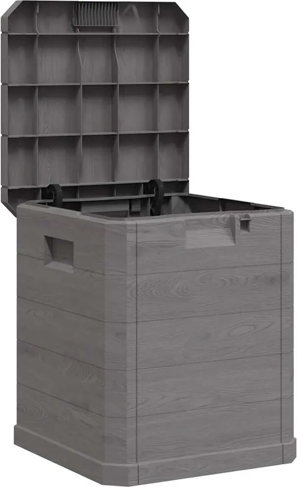 vidaXL Ladă de depozitare pentru grădină, maro, 90 L