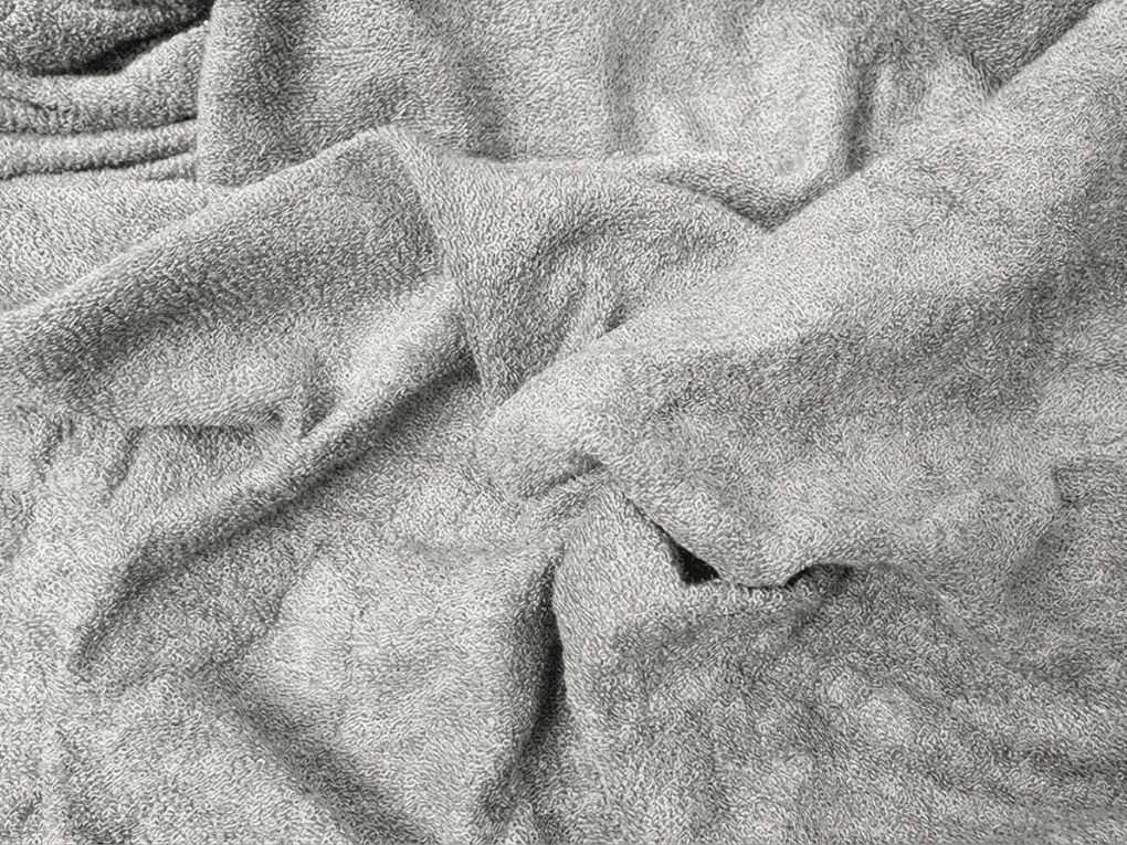 Cearsaf Frotir cu elastic EXCLUSIVE 90x200 cm gri deschis