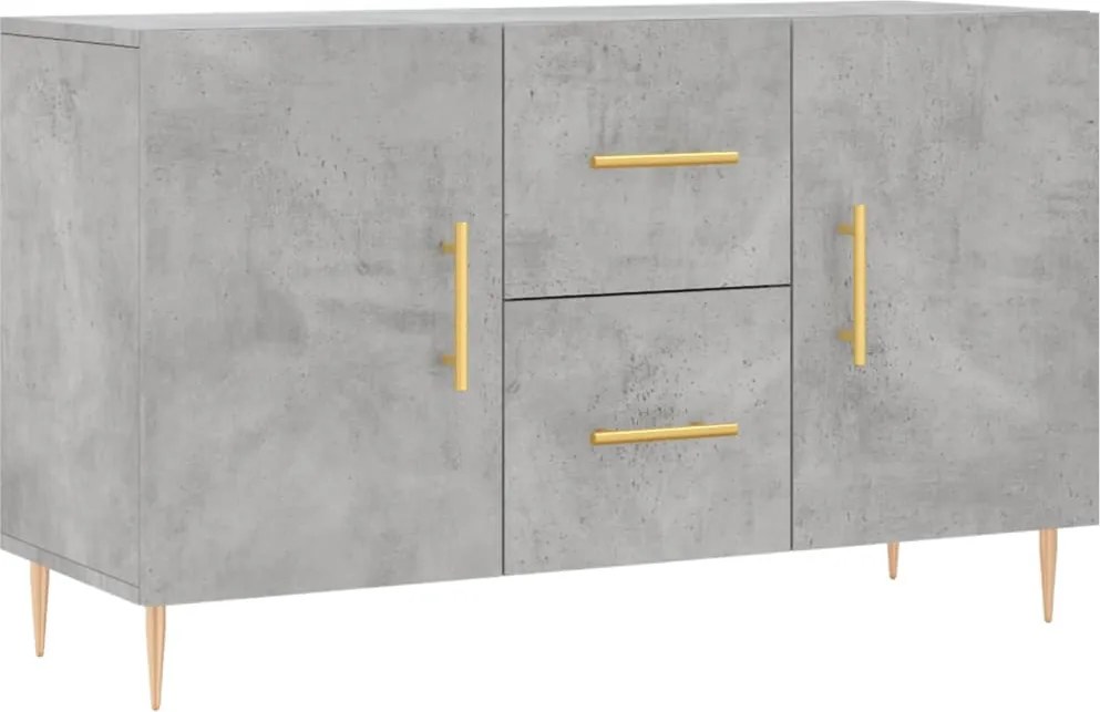vidaXL Dulap, gri beton, 100x36x60 cm, lemn compozit