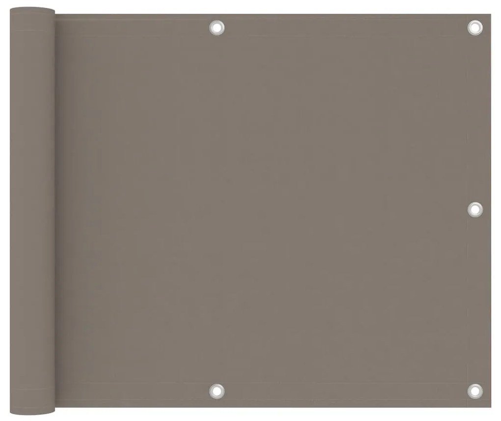 vidaXL Paravan de balcon, gri taupe, 75x300 cm, țesătură Oxford