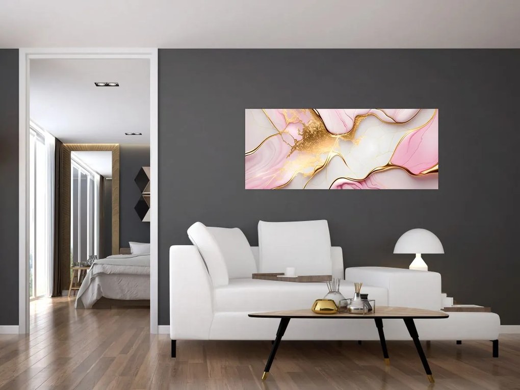 Tablou - Design de marmură (120x50 cm)