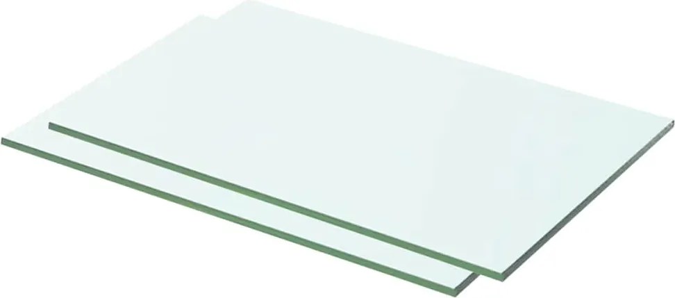 vidaXL Rafturi, 2 buc., 50 x 25 cm, panouri sticlă transparentă
