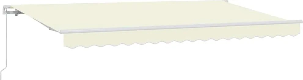 vidaXL Cortina Retractabilă Manual Crem 350 x 200 cm țesătură