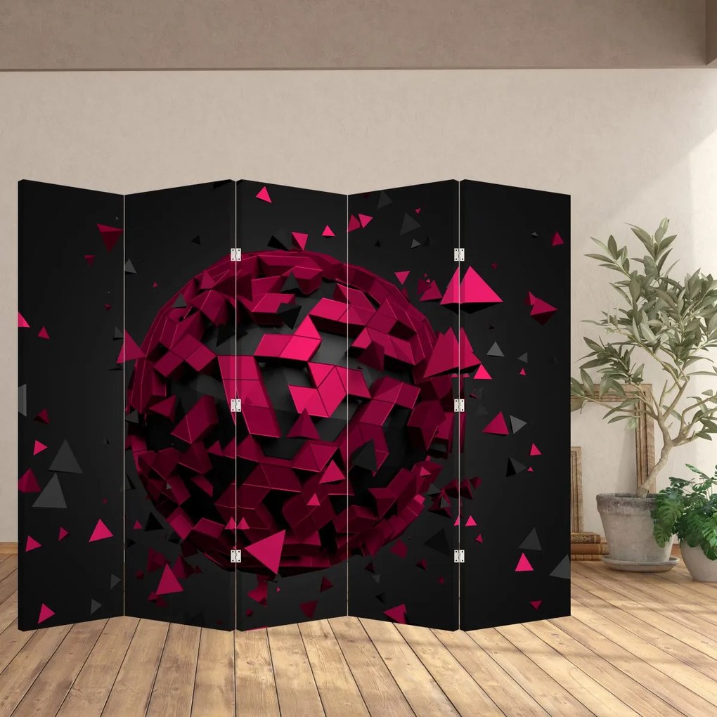 Paravan - Abstracție 3D (210x170 cm)