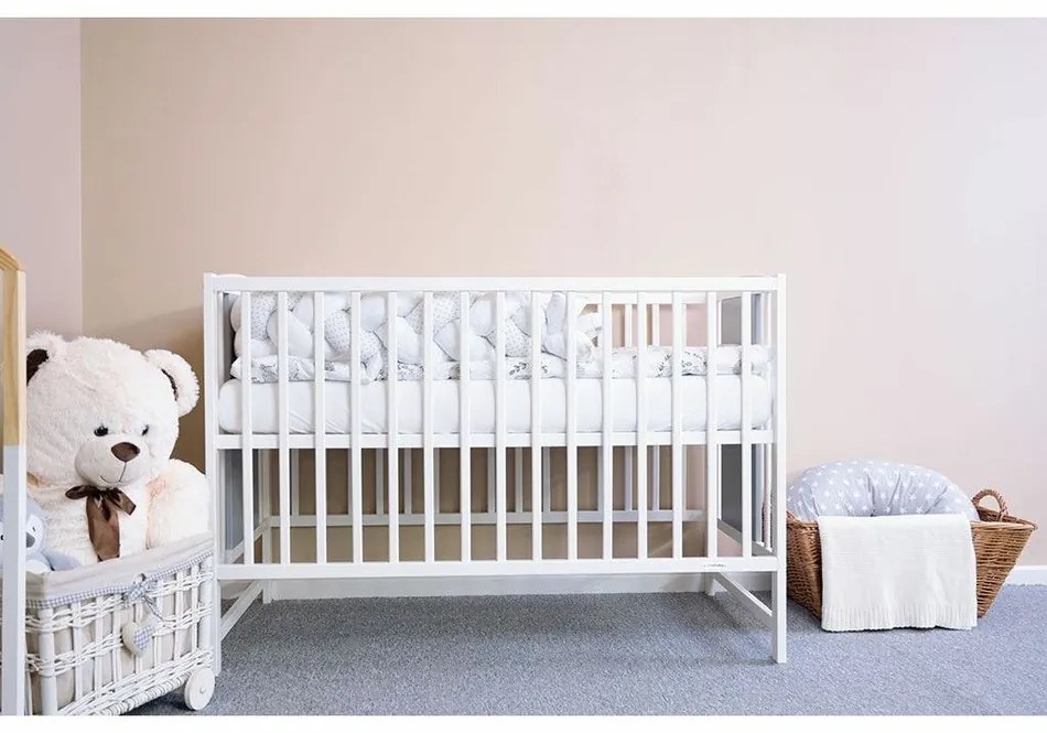 New Baby Pătuț pentru copii Polly, alb-gri