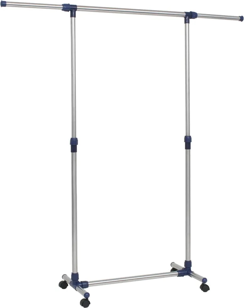 vidaXL Cuier haine reglabil, argintiu, 165x44x150 cm, oțel inoxidabil