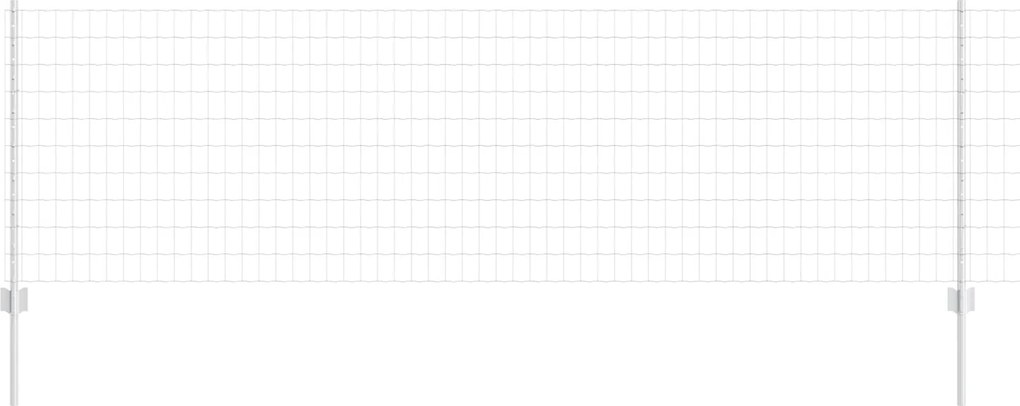 vidaXL Gard cu Stâlp Argintiu 0,8 x 25 m Oțel