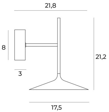 Lampă LED de perete MAXLIGHT W0304 HANA LED/6W/230V auriu
