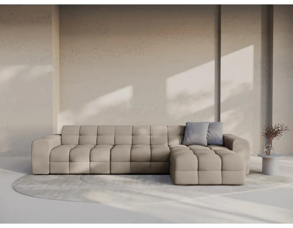 Colțar maro (cu colț pe partea dreaptă, cu șezlong) Kendal – Micadoni