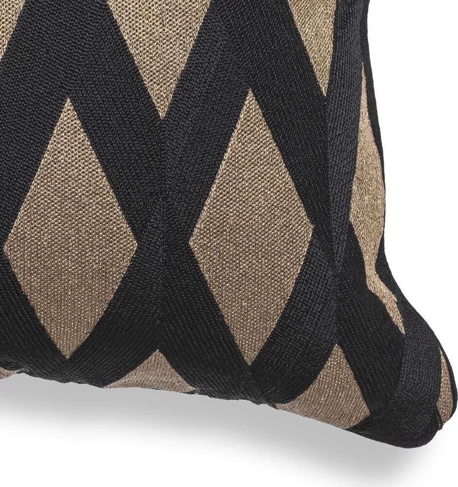 Perna decorativa LUX Splender 50x50cm, negru/ auriu