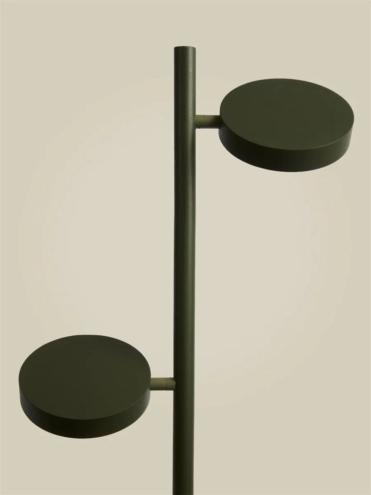 Lampadar LED din lemn de frasin verde Okinawa