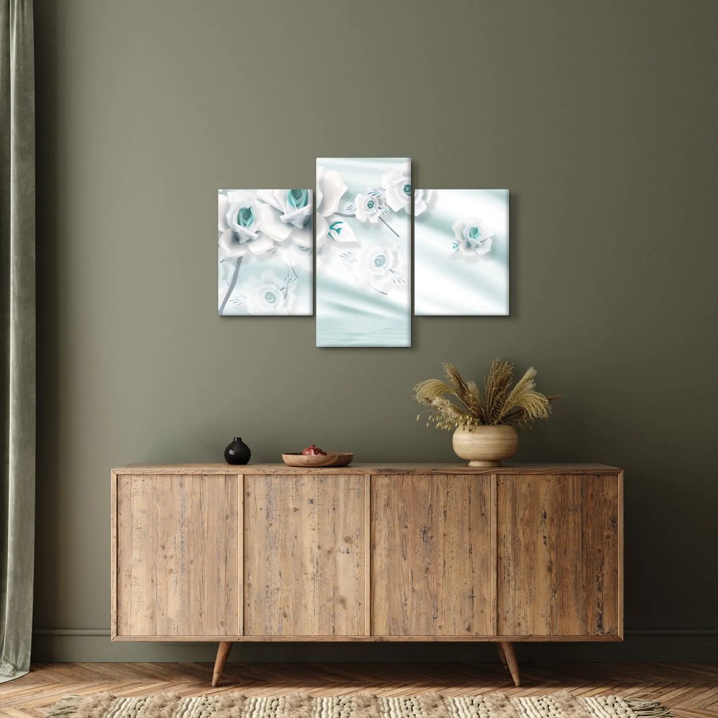 Tablou - Flori de trandafir turcoaz (90x60 cm)