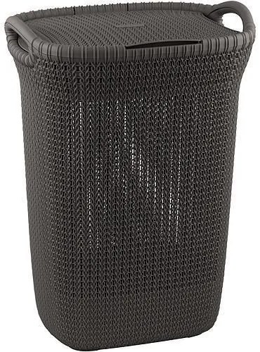 Cos rufe, 2 manere, capac, gri inchis, 57 L, 45x61x34 cm, Curver