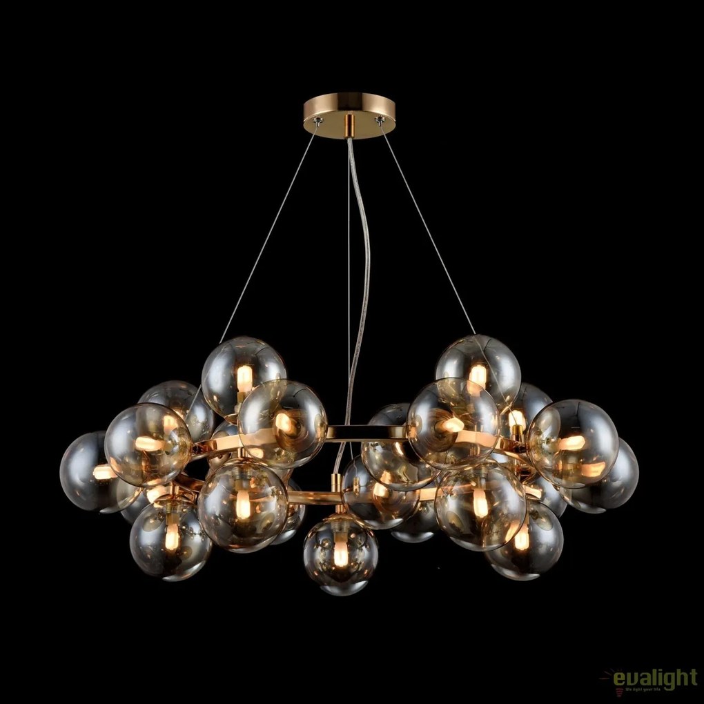 Lustra deosebita cu 25 de surse de lumina Dallas, auriu/ chihlimbar MYMOD548PL-25G