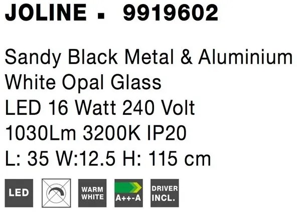 Lustra cu 2 surse de lumina LED JOLINE NVL-9919602