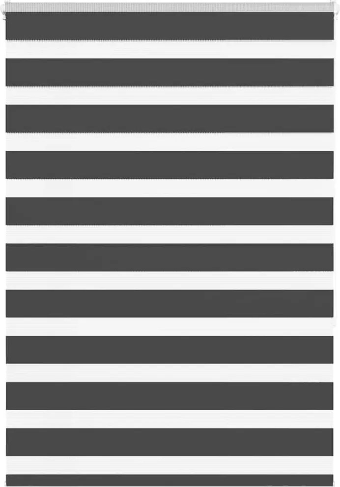 vidaXL Jaluzea tip zebra neagră lățime țesătură 100,9 cm poliester