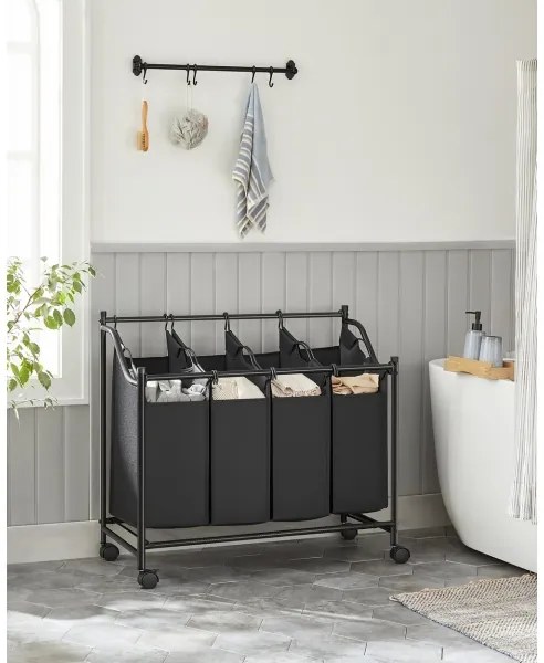 Coș pentru rufe LINA, negru