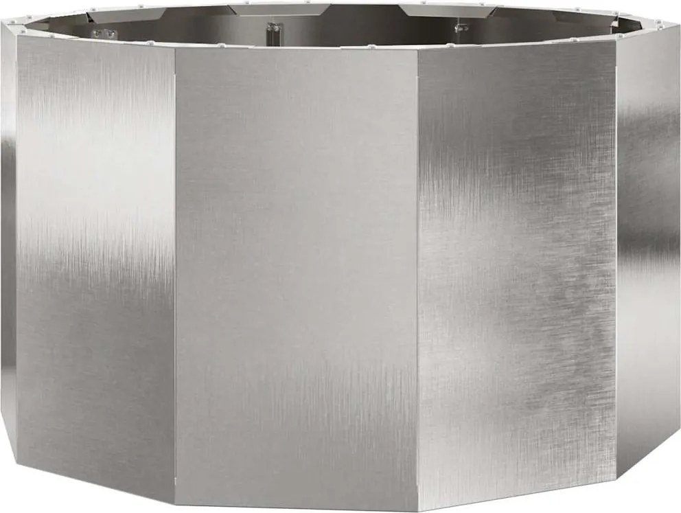 vidaXL Jardinieră Argintiu 60 x 60 x 35 cm Oţel inoxidabil