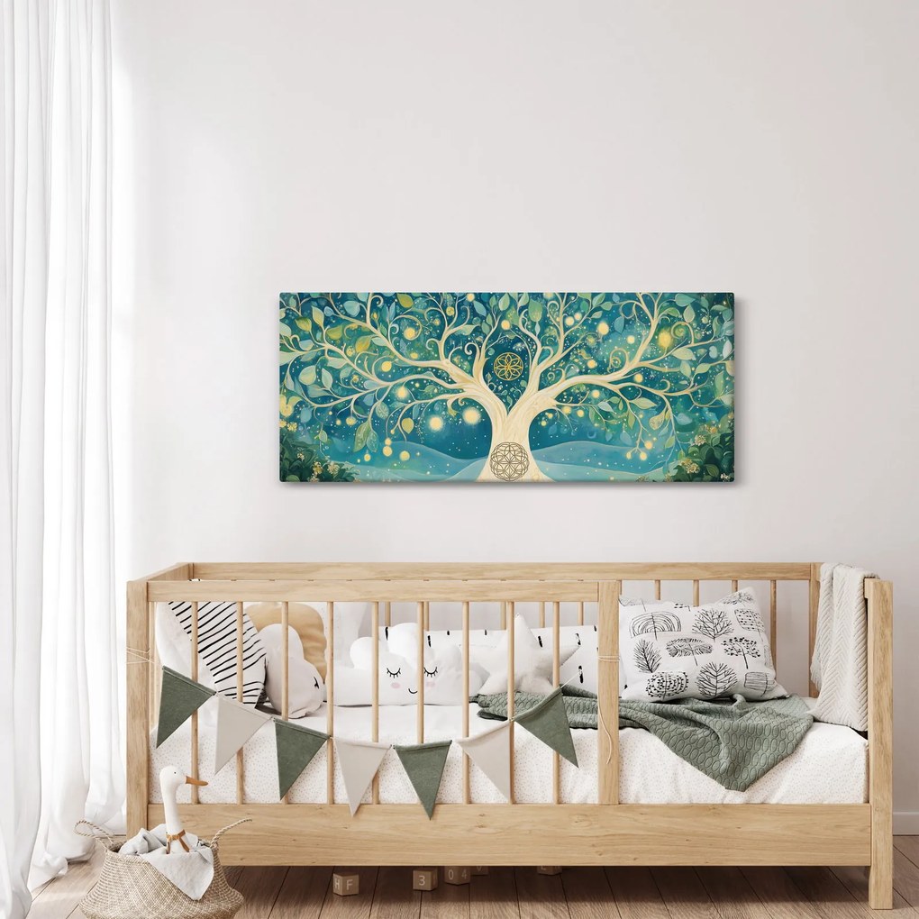 Tablou – Arbore magic cu spirale (120x50 cm)
