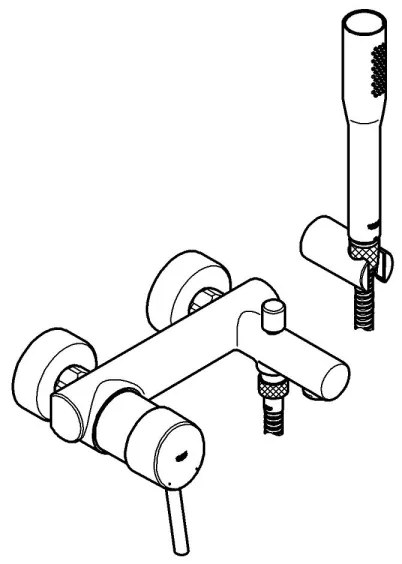 GROHE CONCETTO 32212001 - baterie pentru cadă, crom lucios