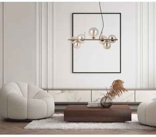 Lustră pe cablu CANELLO 7xG9/5W/230V ITALUX PND-406007-7-HBR