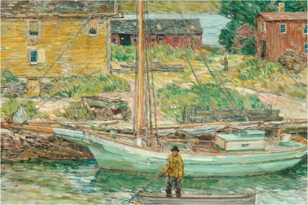 Tablou - Childe Hassam, Oyster Sloop, Cos Cob, reproducere (90x60 cm)