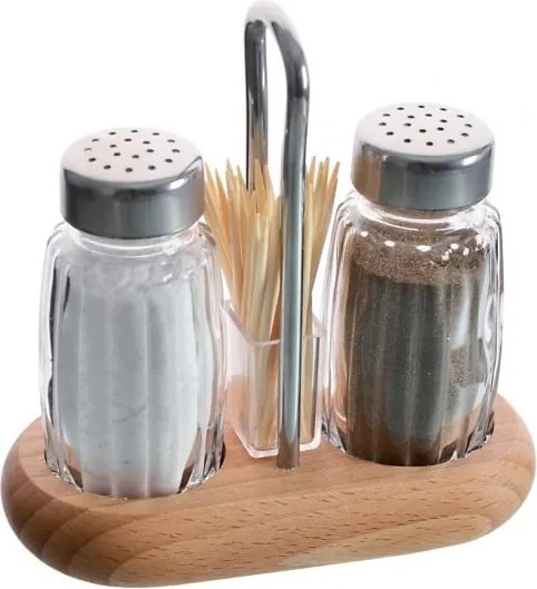 Set solniță și piperniță cu suport Orion Wood
