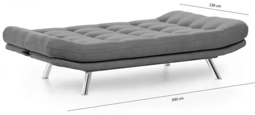 Canapea Extensibilă cu 3 Locuri Misa Sofabed, Gri