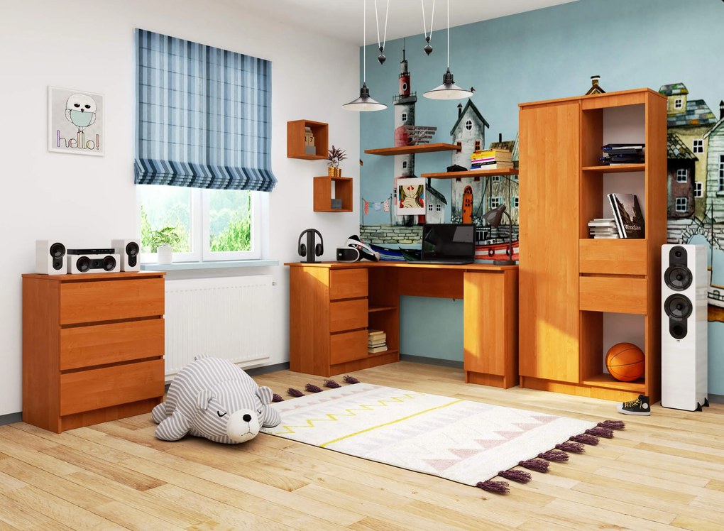 Masă PC de colț Bevin (arin) (S). Promo -20%. 1068988