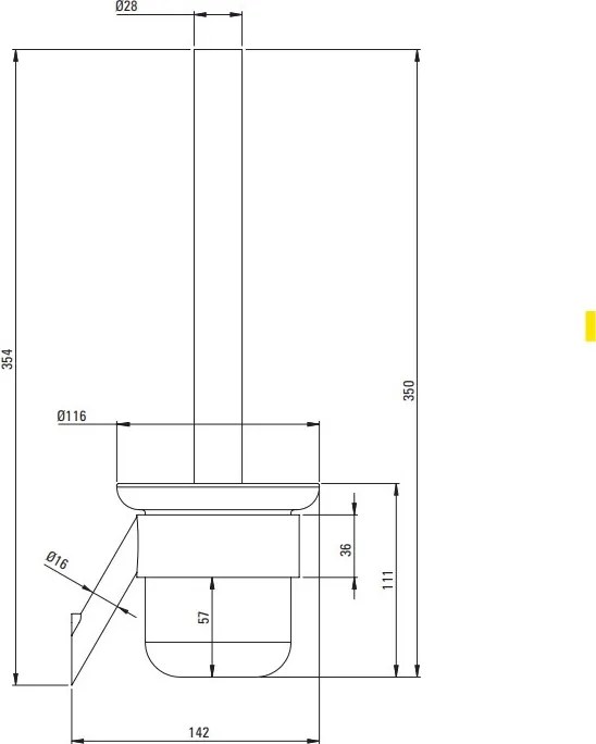 SILIA Perie de wc ADI_R711 Finisaj: auriu periat
