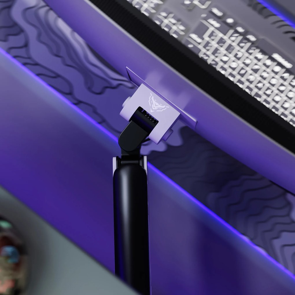 Suport monitor 49", gri/negru LED RGB X-ARM