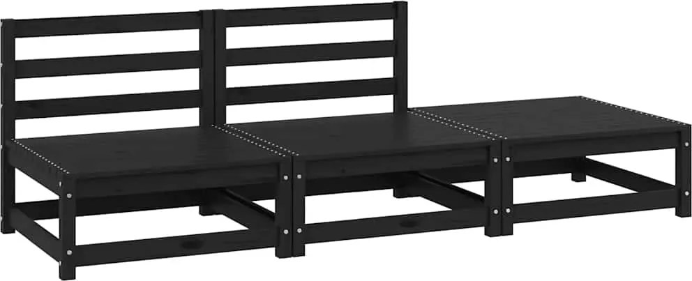 vidaXL Set mobilier de grădină,3 piese, lemn masiv de pin