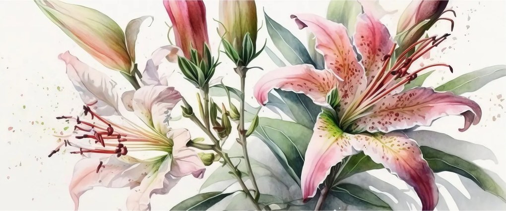 Tablou - Crinii, ilustrații (120x50 cm)