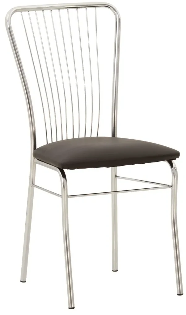 Scaun de bucatarie Neron Chrome, wenge, piele ecologica