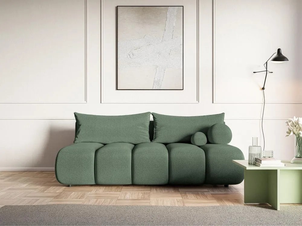 Canapea trei locuri Didier mini  (verde marin + negru). 1100576