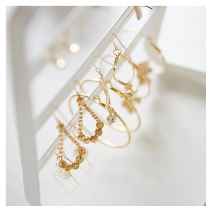 Suport pentru bijuterii YAMAZAKI Branch, alb