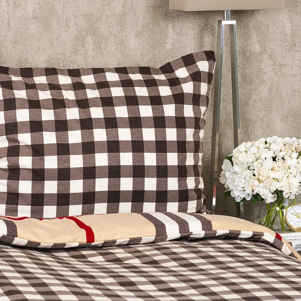 Lenjerie de pat din flanelă 4Home Cub, 140 x 200 cm, 70 x 90 cm