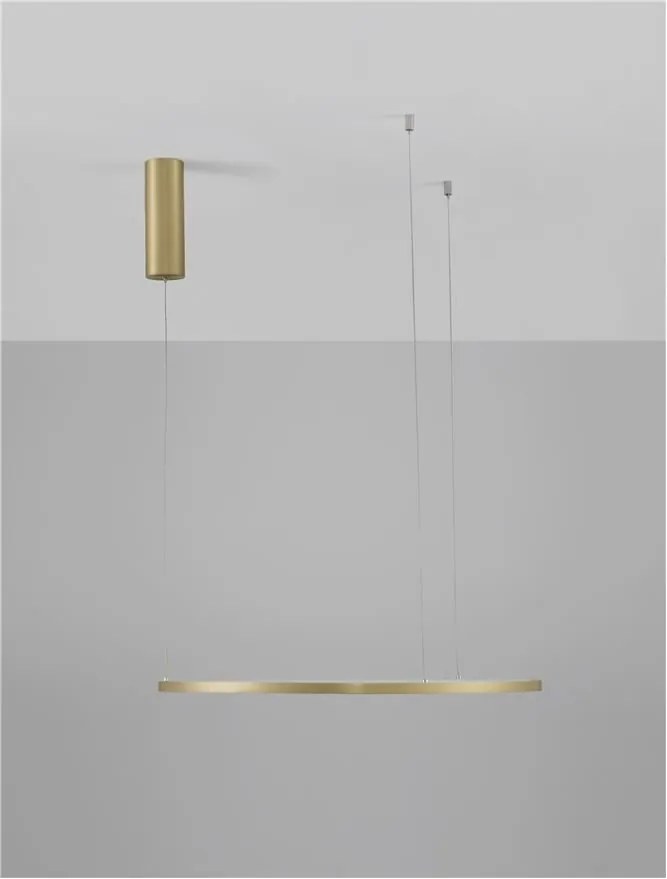Lustra LED suspendata design modern circular TARQUIN D-60cm aurie