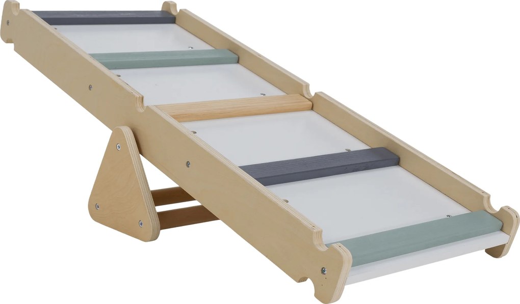 Montessori Triunghiul Pikler 3în1, natural/mix de culori, OPRIN
