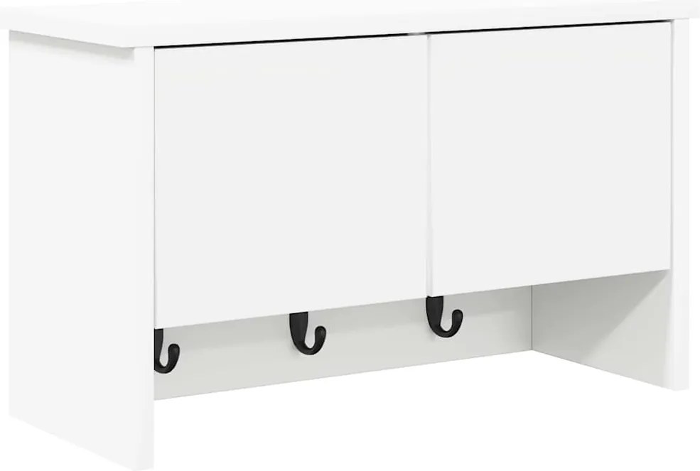 vidaXL Răcător de paltoane montat pe perete cu ușă Alb 50 x 20 x 30 cm