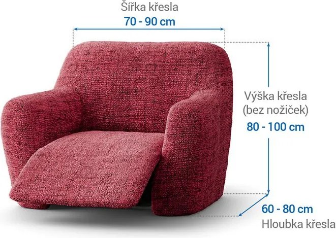 Gaico Huse bielastice VITTORIA bordo fotoliu de relaxare (l. 70 - 90 cm)