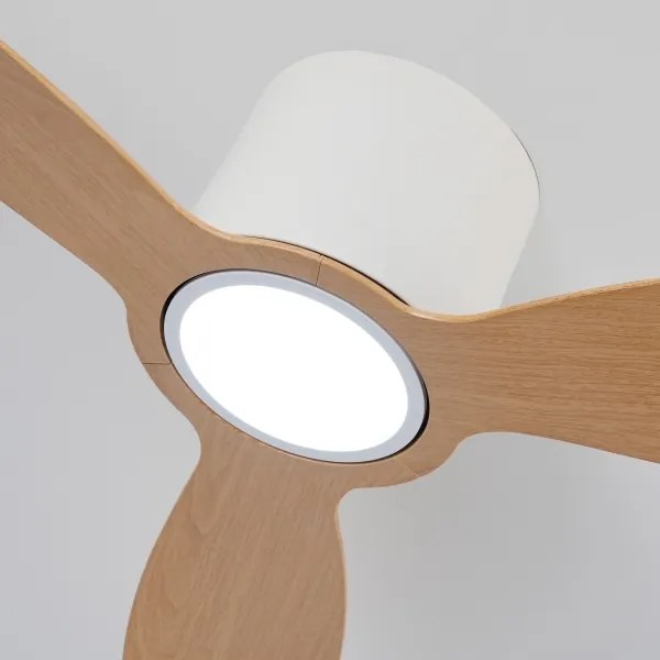ZEVENTI - Ventilator de tavan VENTORA LED/24W/230V Wi-Fi Tuya alb/stejar + telecomandă
