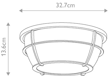 Plafonieră pentru baie Quoizel QZ-CHANCE-F-PNBR CHANCE 2xE27/60W/230V IP44