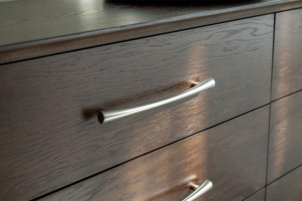 Comodă lemn masiv nuc Cooper, 160 × 42,5 × 78 cm
