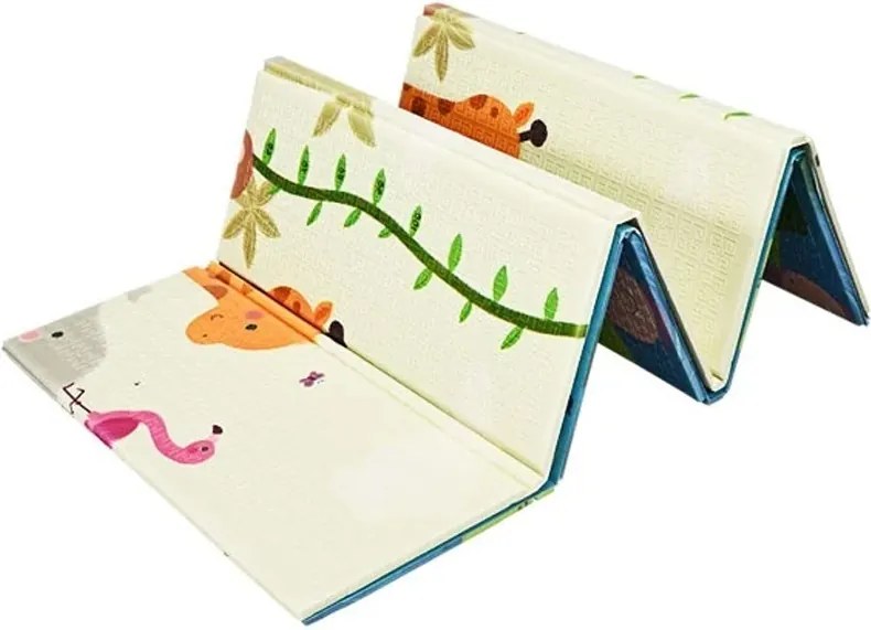 Saltea de joacă pliabilă, dublu față, în geantă