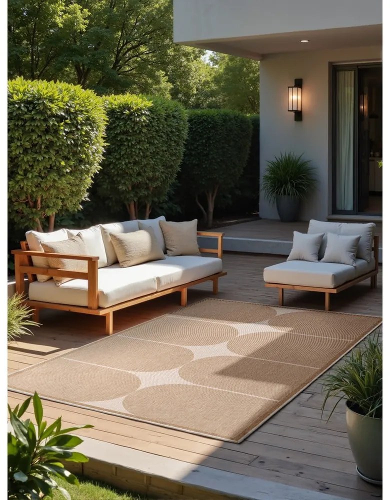 Covor pentru exterior și interior bej/fildeș 160x230 cm Duet Bowen – NORTHRUGS
