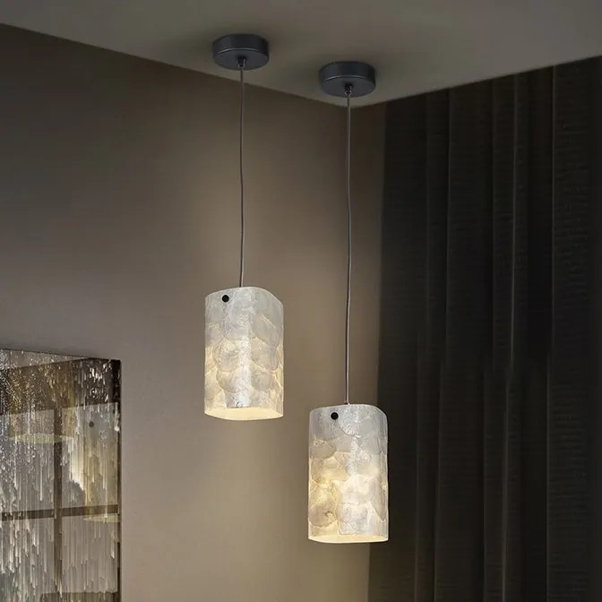 Pendul metal negru, sidef alb Nakar