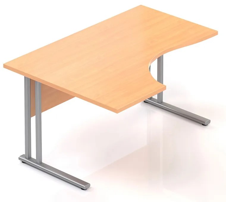 Masa ergonomica Visio 140 x 100 cm, stanga, fag