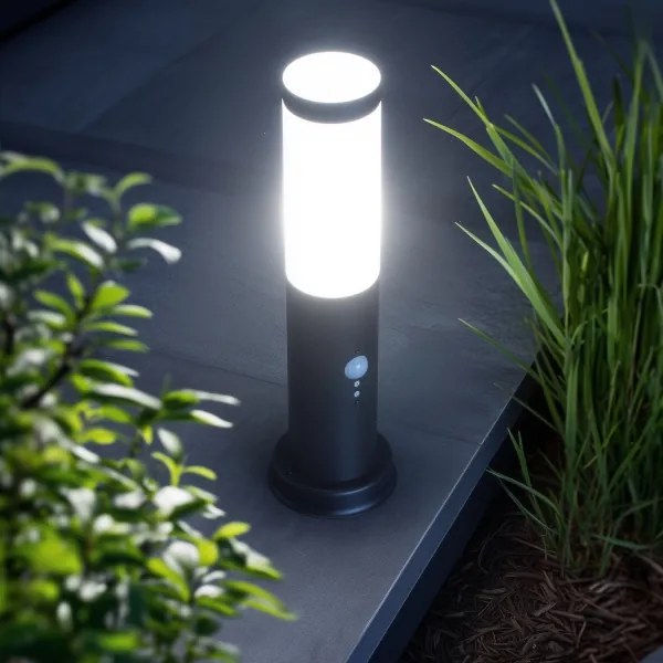 Brilagi - Lampă de exterior cu senzor NOVA 1xE27/15W/230V 40 cm IP44 neagră